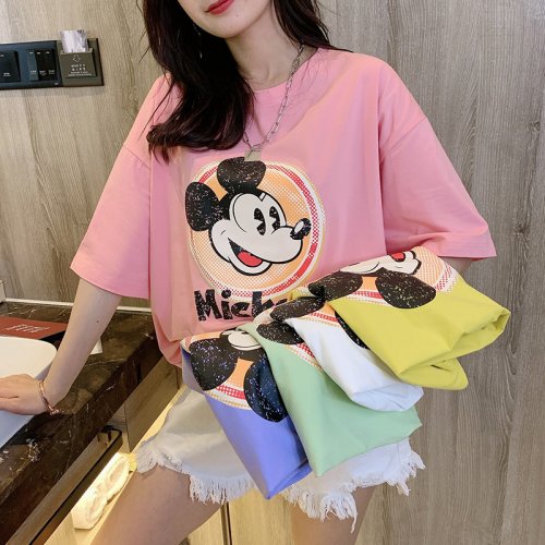 Oversize Mickey pattern Short Sleeve 2021-83