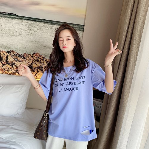 Oversize Hole design Short Sleeve 2021-80