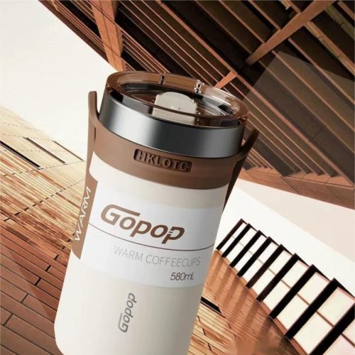 Portable portable large capacity double drink stainless steel thermos cup