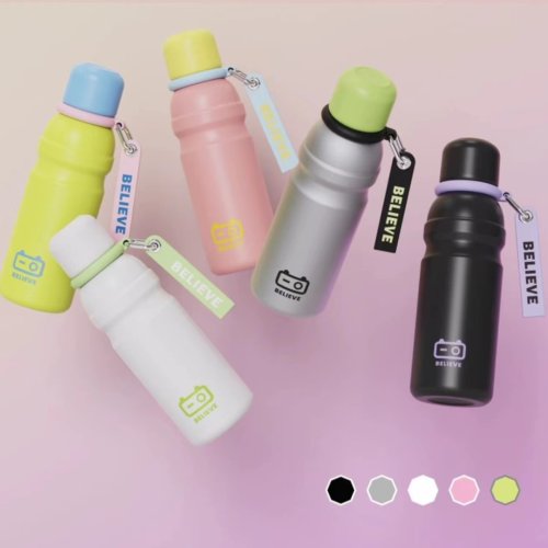 Girl Heart Portable Insulated Outdoor Travel Cup Sports Water Bottle 316 Stainless Steel