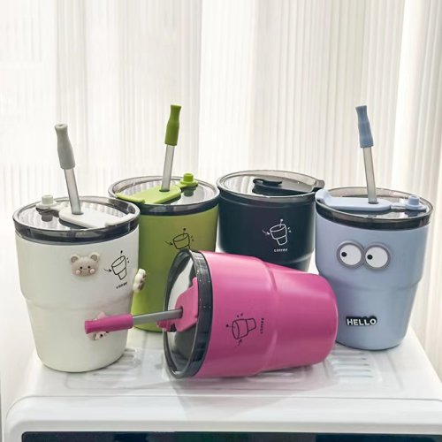 Large caliber car coffee cup stainless steel thermos cup