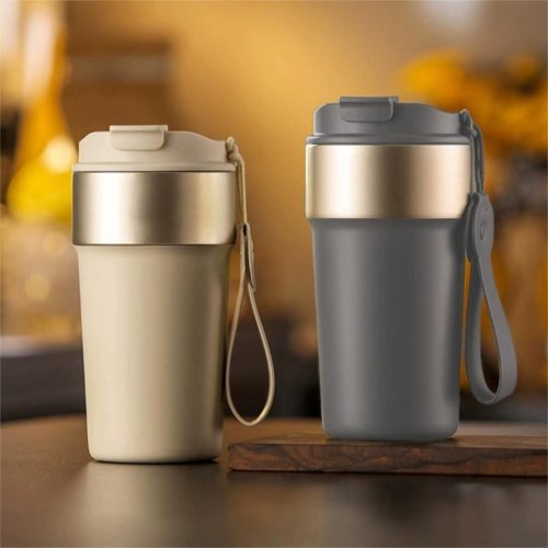 Women's high appearance level coffee cup portable double vacuum car cup advertising water cup