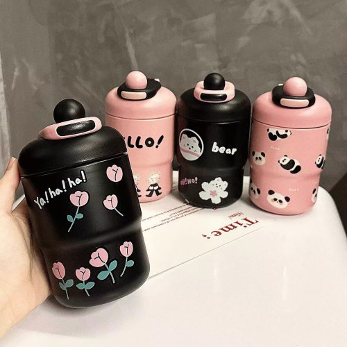 Mini water bottle for cute children in car, made of 316 stainless steel