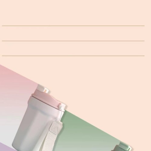 High appearance level ceramic liner 304 stainless steel coffee cup water cup straw thermos cup