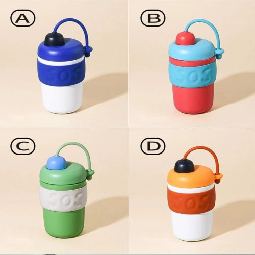 High appearance level portable straw coffee cup compact high temperature resistant handy cup accompanying girls student cup summer water cup