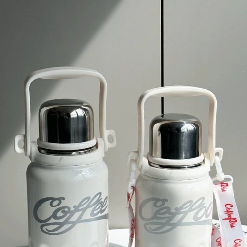 Internet celebrity Coca-Cola large capacity 316 stainless steel thermos cup high appearance level outdoor portable backpack kettle